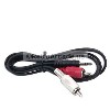 6ft iPod - MP3 - PC Compatible 3.5mm Stereo to 2 RCA Audio Patch Cable (Black)