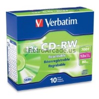 Verbatim 95156 CD Rewritable Media - CD-RW - 12x - 700 MB - 10 Pack Slim Case