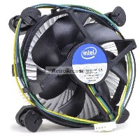 Intel Socket 1155/1156 Copper Base Aluminum Heat Sink and 3.5in Fan with 4-Pin Connector for Intel Core i7, i5 and i3