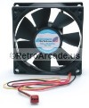 80MM PC CASE COOLING FAN WITH, 12V TACHOMETER 3PIN, 3.15
