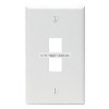 Leviton QuckPort 2-Port wall plate 1-Gang, White network jack cover