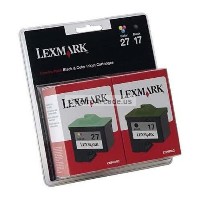 Lexmark NO. 17 and 27 Combo Pack STD Black COLOR INK CART, #17 MODERATE YIELD BLACK INK CARTRIDGE FOR X2250 X1185 Z515 Z615