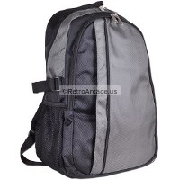 Oxford Cloth Notebook Backpack - Fits up to 14 or 15 Inch Notebooks (Black-Grey)