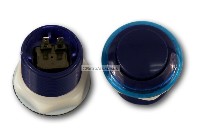 Arcade Game two color, edge transparency round Pushbutton (Blue)