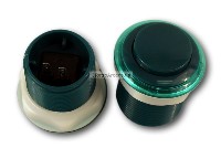 Arcade Game two color, edge transparency round Push button (Green)