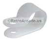 White plastic wire cable clamps
