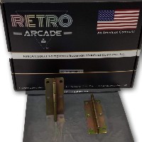 Arcade Game and pinball Cabinet Hinge: 10 cm  4 inch , for use with 0.5 inch board or melamine