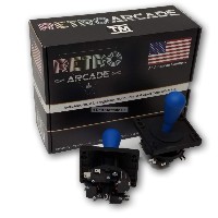 Competition Style Arcade Joystick, Blue, 8-way Only Operation, Elliptical Blue Handle, Precision 8-way, Price Each