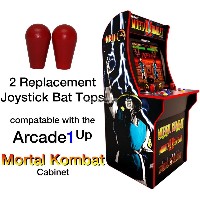 Arcade1up Mortal Kombat, Rampage, Jamma, MAME, 2 Joystick Bat Top Handles, New