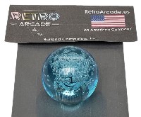 Arcade Joystick Crystal Light Up Ball Top - BLUE, by RetroArcade.us