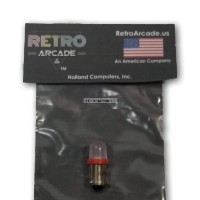 Red Frosted Pinball 6.3 Volt AC LED Round Replacement Bulbs 44/47 Bayonet Base BA9S