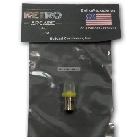 Yellow Frosted Pinball 6.3 Volt AC LED Round Replacement Bulbs 44/47 Bayonet Base BA9S
