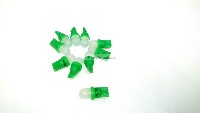 10 Pack Pinball replacement bulb LED 6.3 volt AC, 555 clear wedge base T10 Cool Green Frosted
