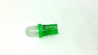 Pinball replacement bulb LED 6.3 volt AC, 555 clear wedge base T10 Cool Green Frosted
