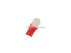 Pinball replacement bulb LED 6.3 volt AC, 555 clear wedge base T10 Cool Red Frosted