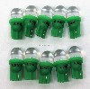 10 Pack Pinball replacement bulb LED 6.3 volt AC, 555 clear wedge base T10 Cool Green