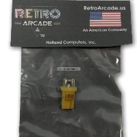 Pinball replacement bulb LED 6.3 volt AC, 555 clear wedge base T10 Yellow Concave