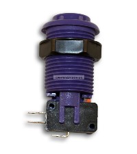 Pushbutton with Horizontal Microswitch (Purple),  by RetroArcade.us