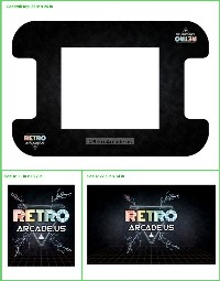 Retro Arcade cocktail game vinyl cover, 3 piece set for RetroArcade.us cocktail cabinet