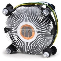 Intel Socket 1155/1156 Copper Base Aluminum Heat Sink and 3.5in Fan with 4-Pin Connector for Intel Core i7, i5 and i3