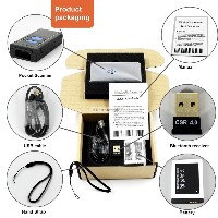 Wireless Bluetooth Barcode Scanner,Symcode Mini Portable Barcode Reader Scanner