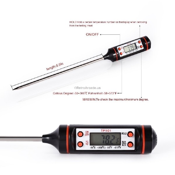Digital Food Thermometer With Long Probe Kitchen Cooking food