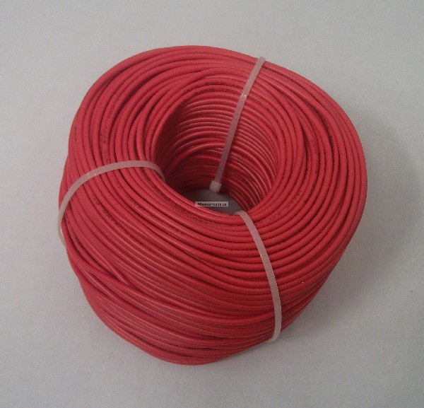 18 AWG tinned copper stranded hook up wire, 328 feet per RED UL1015